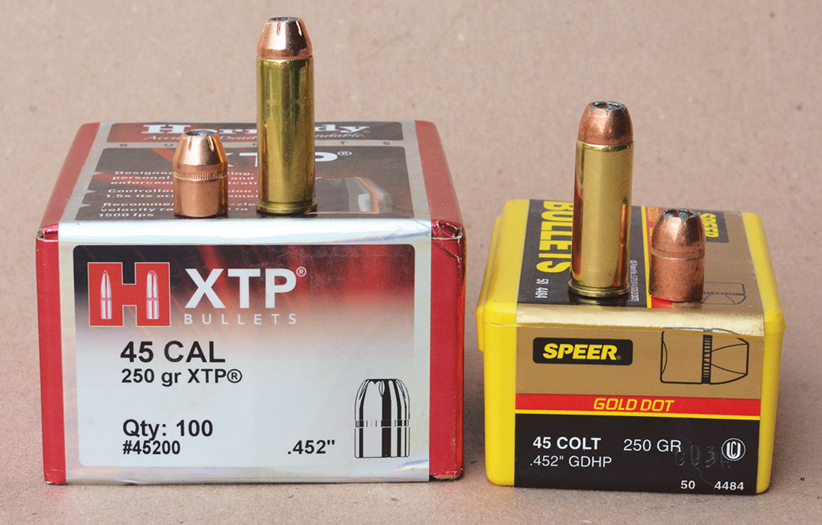 When handloading the 250-grain Hornady XTP and 250-grain Speer Gold Dot HP bullets, powder selection is critical to achieve respectable performance.